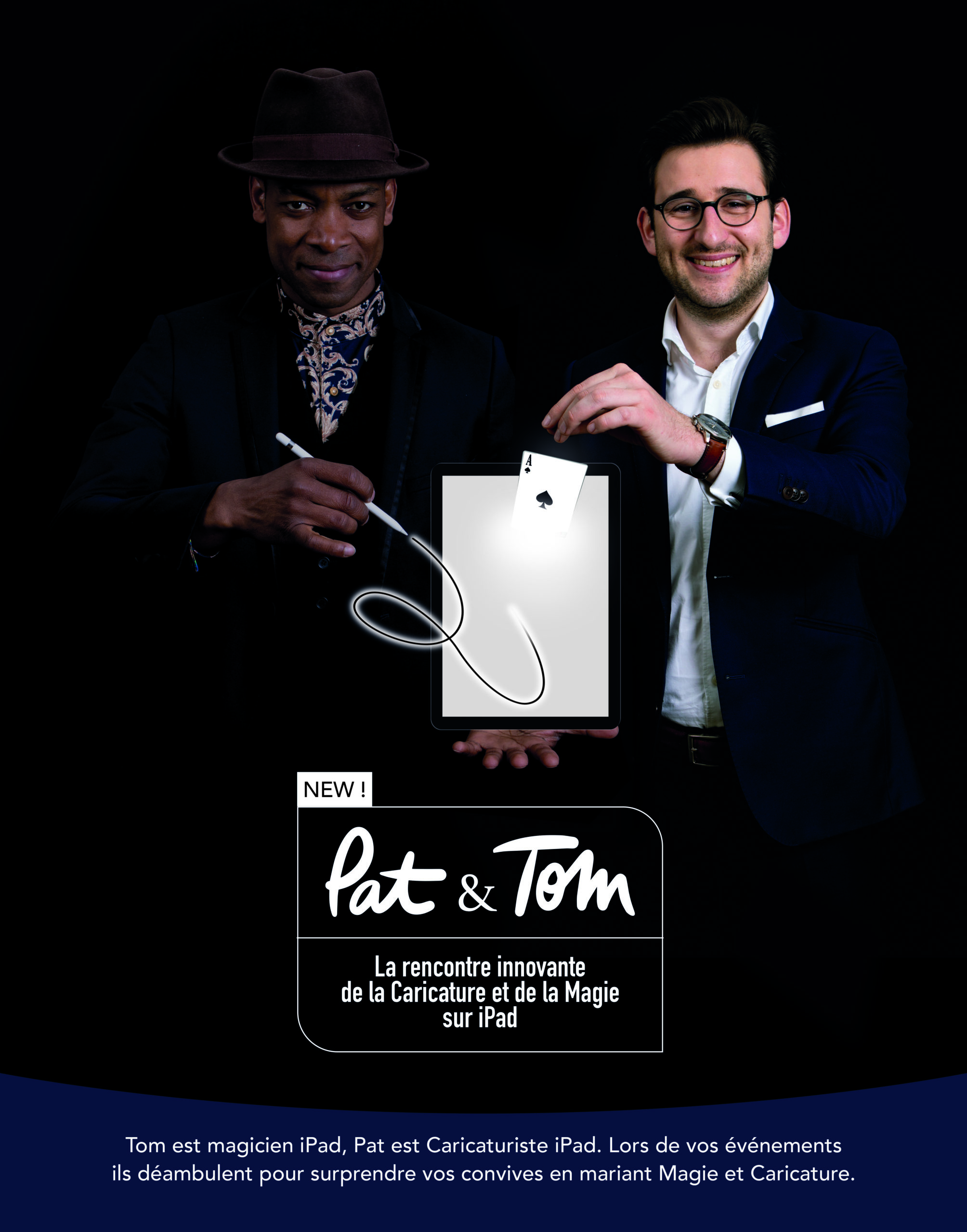 Pat le caricaturiste et tom le magicien